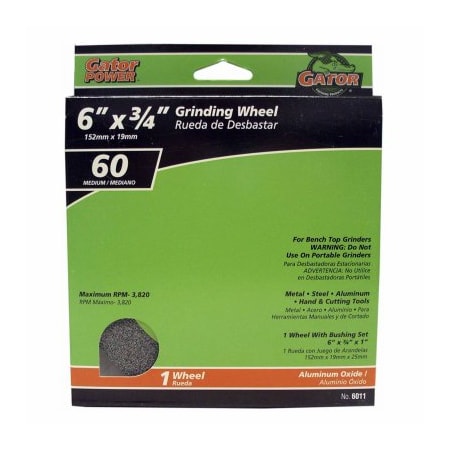 Gator Finishing 6x34x1 MED Grind Wheel 6011